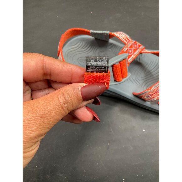 Chaco Womens Z/2 Classic Sport Sandals Red & Gray Adjustable Straps Size 7 - Picture 6 of 7